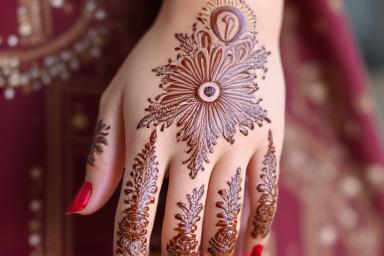 Intricate henna artistry on a hand